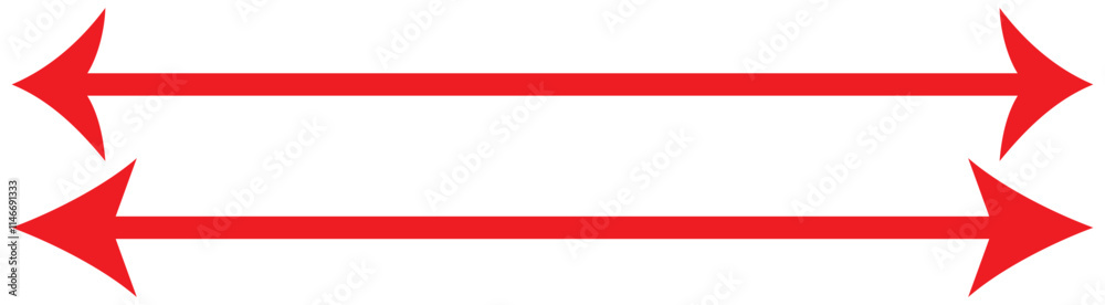 Red long dual arrow icon vector. Simple dual arrow icon vector. Dual arrow Vector illustration. Double arrow icon set . two side arrows icon vector. Red long dual arrow icon vector. Simple dual arrow icon vector. Dual arrow Vector illustration. Double arrow icon set . two side arrows icon vector.