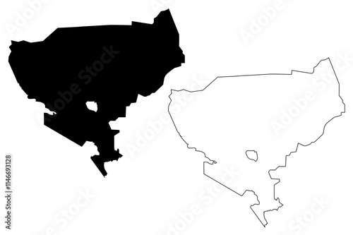 Tillaberi Region (Regions of Niger, Republic of the Niger) map vector illustration, scribble sketch Tillaberi map photo