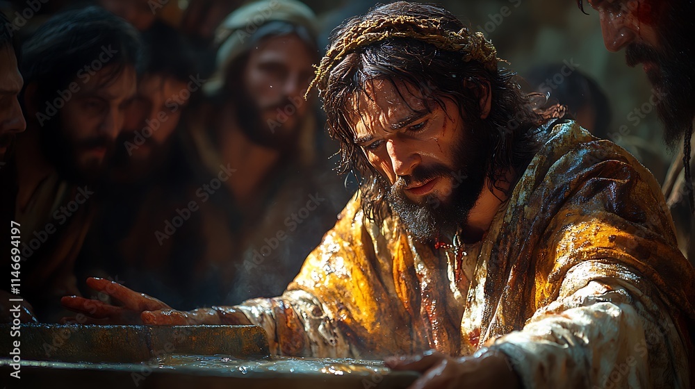 Jesus Christ washes his disciples feet Jesus Christ washes his disciples feet