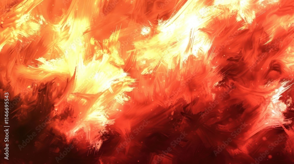 Fototapeta premium Abstract fiery texture with vibrant reds and oranges, evoking energy and intensity.