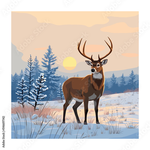 Winter wonder concept vector illustration