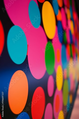 Colorful overlapping circles, vibrant, blurred background.