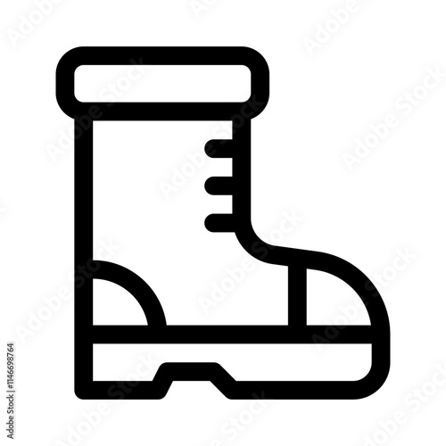 safety boots line icon