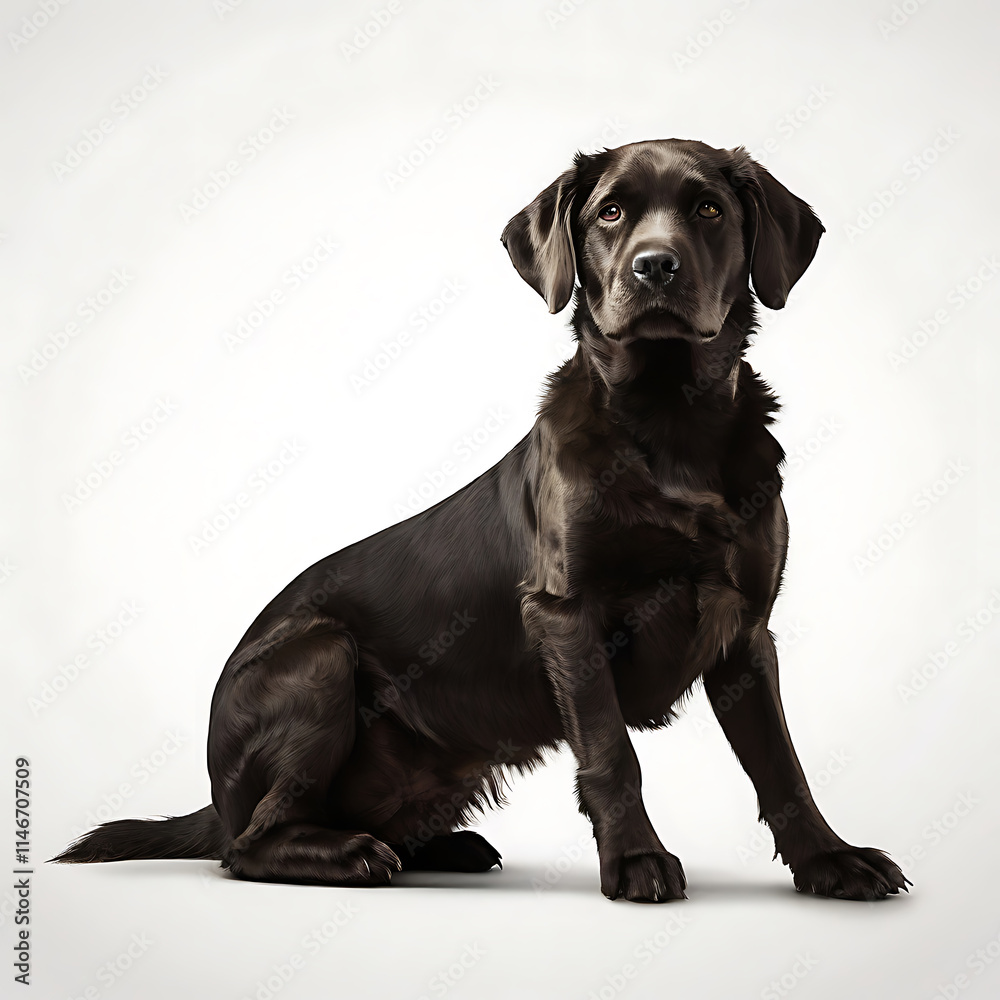 Fototapeta premium black labrador puppy