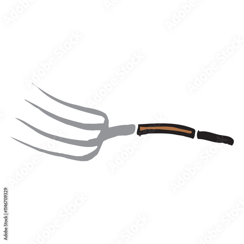 gardening tools - realistic forks, rakes, shovel - vector. Spring summer work on a plot of land. Household goods