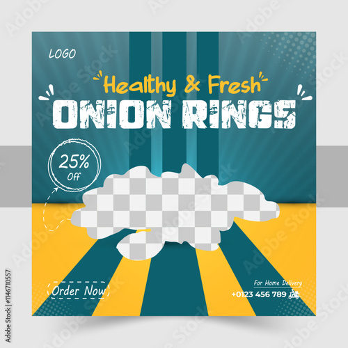  A social media banner template with a food theme, Fast food restaurant business marketing social media post, perfect for a restaurant's promotional on social media, Food social media template. 

