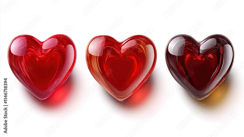 Fototapeta premium Valentine's Day background with multiple red heart shapes on a subtle, light-colored backdrop
