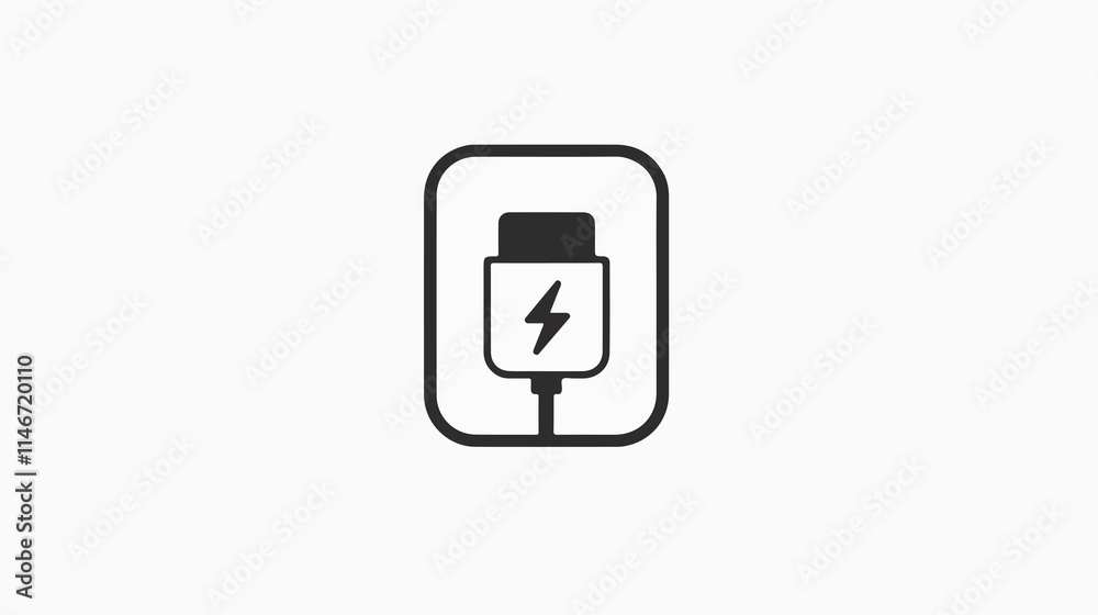 Charger Adapter Silhouette Simple Black Shape Charger Adapter Silhouette Simple Black Shape