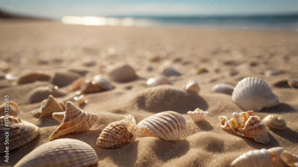 different seashells on the beach different seashells on the beach