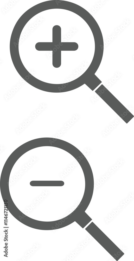zoom in and out signs suitable for ui and ux uses zoom in and out signs suitable for ui and ux uses