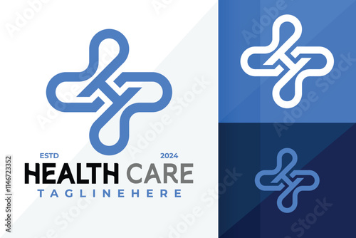 Letter H Health Care Logo Icon Vector Design Illustration