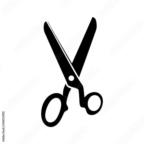  Black Scissors Vector Simple Illustration for Design and Crafts Projects