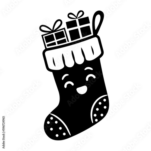  Christmas Stocking with Gifts Vector Art for Holiday Decorations and Designs