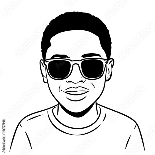  Cool Young Boy Wearing Sunglasses Vector Illustration for Lifestyle Design