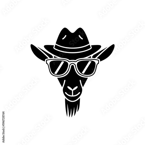  Cool Goat Wearing Fedora and Sunglasses Vector Art for Trendy Decorations