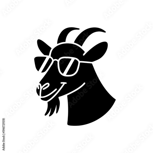  Cool Goat Wearing Sunglasses Vector Illustration for Fun and Trendy Designs
