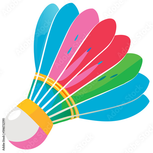  Colorful Shuttlecock Vector Illustration for Badminton Enthusiasts