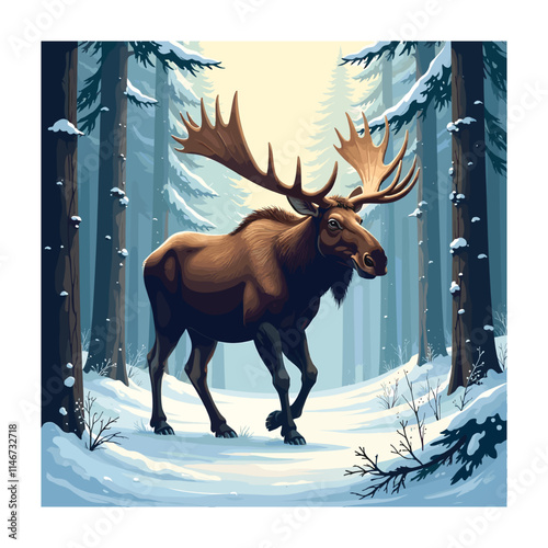 Winter wonder concept vector illustration