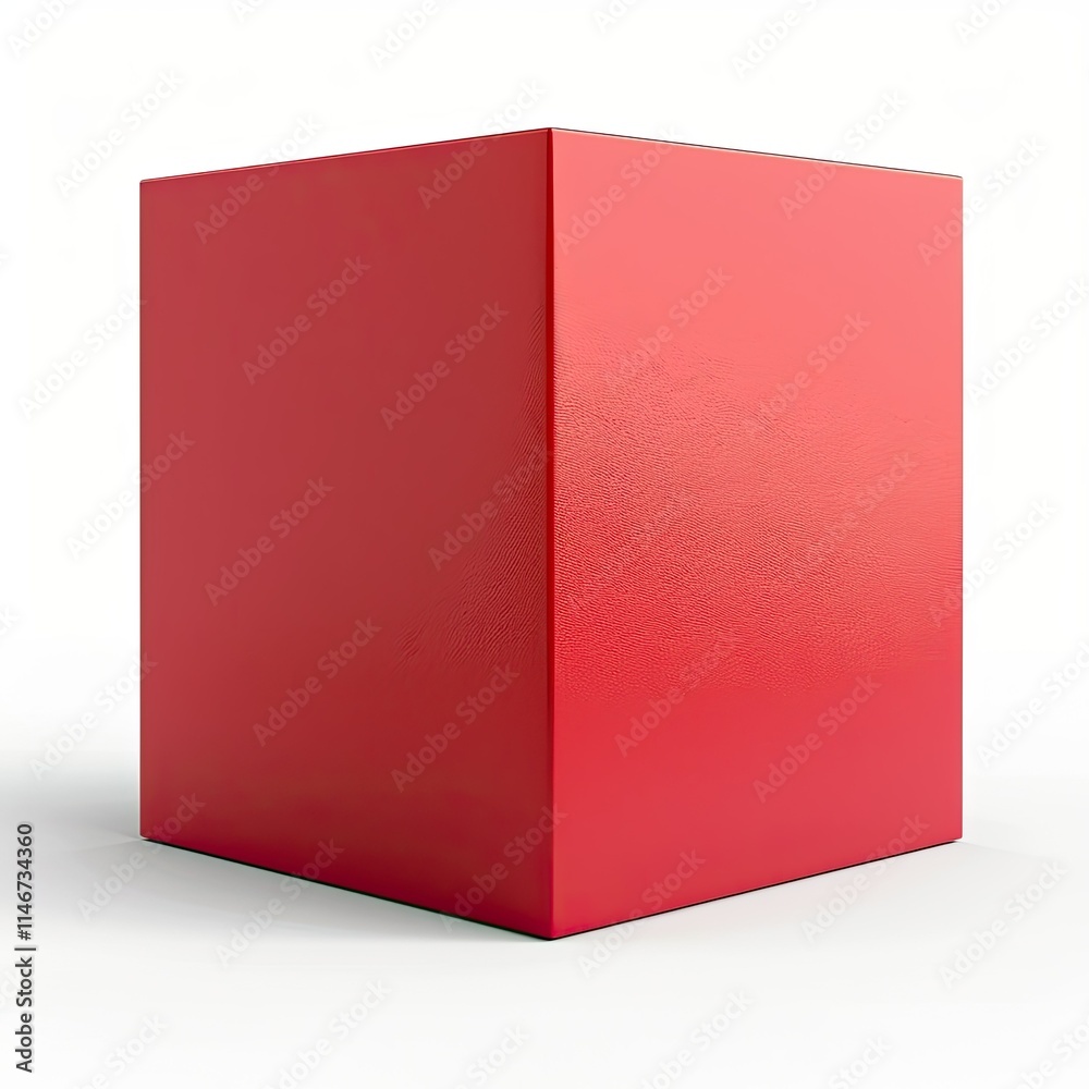 A simple red cube displayed against a white background, emphasizing its geometric form. A simple red cube displayed against a white background, emphasizing its geometric form.