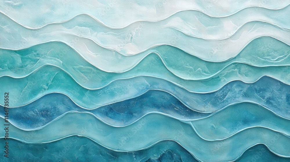serene ocean waves abstract painting serene ocean waves abstract painting