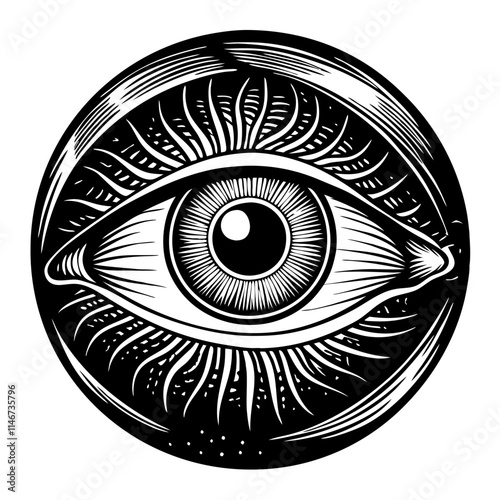  Mystical All Seeing Eye Vector Illustration for Spiritual and Occult Designs