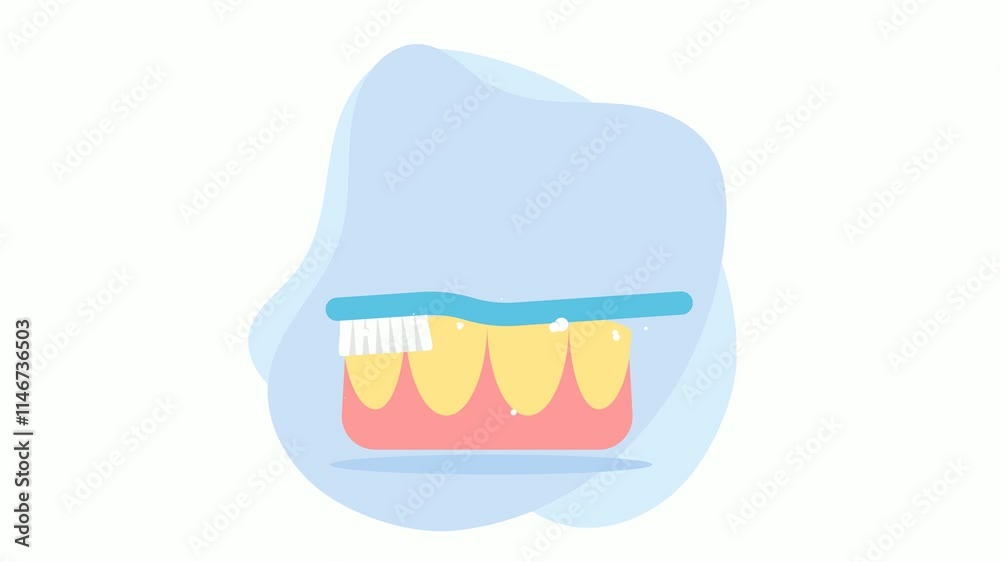 Gently move the brush back and forth in short tooth-wide stroke ...