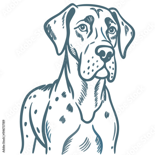  Great Dane Dog Vector Illustration Art for Graphic Design and Pet Decor