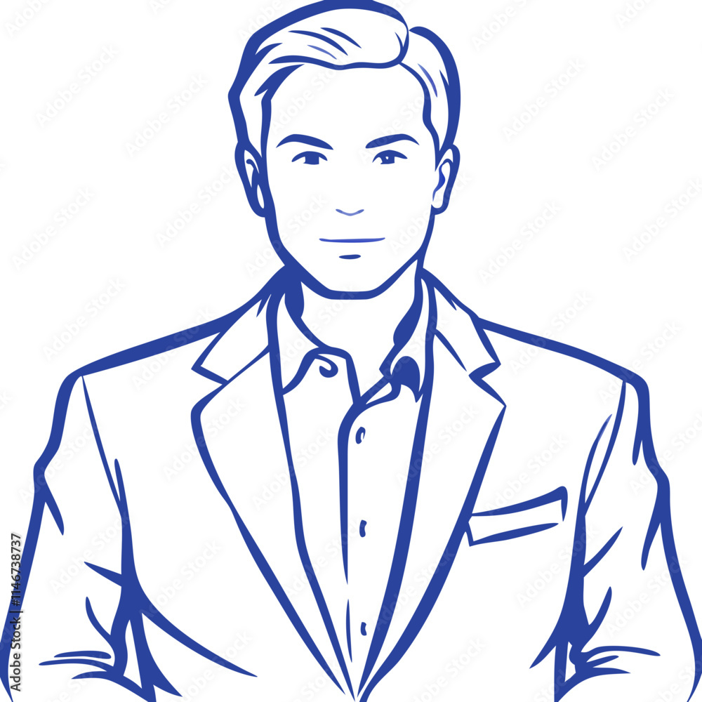 Business Professional Man in Suit Vector Illustration for Corporate Design Use Business Professional Man in Suit Vector Illustration for Corporate Design Use