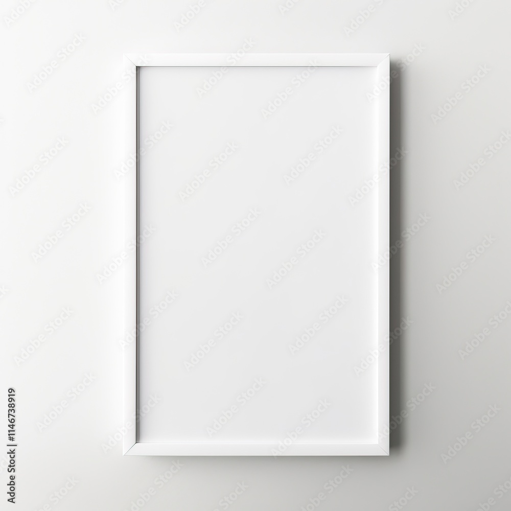 un cadre blanc format A5 sans affiche fond blancavec des éléments abstraits un cadre blanc format A5 sans affiche fond blancavec des éléments abstraits