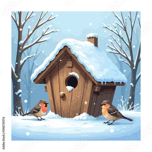 Winter wonder concept vector illustration