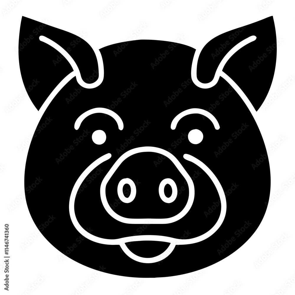Pig Face Vector Illustration Animal for Farm Animal Projects Pig Face Vector Illustration Animal for Farm Animal Projects