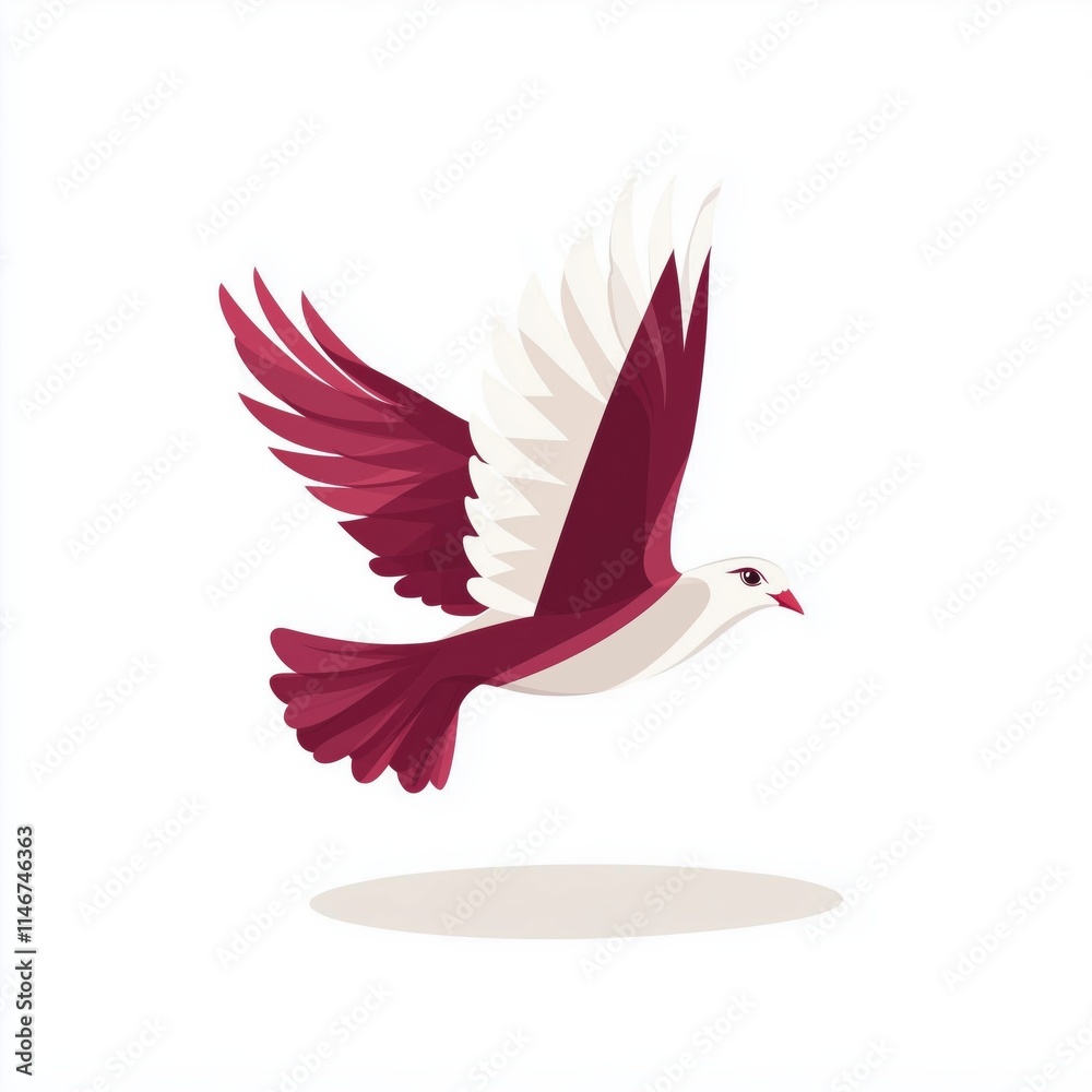 Obraz premium Celebrate Qatar National Day With A Majestic Dove Carrying The Flag Of Qatar. Spread Joy And Unity On This Special Occasion.
