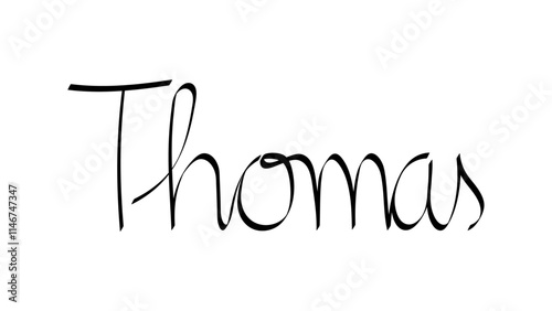 Black handwritten male name "Thomas"