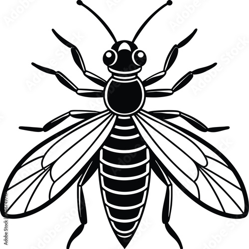 Termite insect flat vector illustration on white background