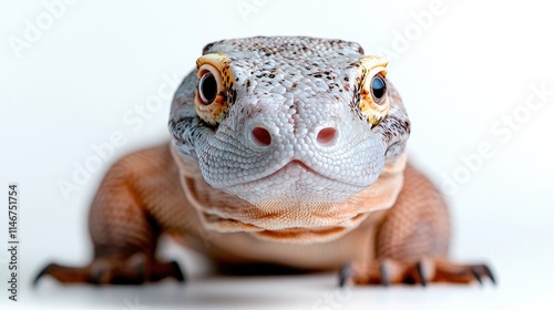 Close-up portrait of a Komodo dragon. photo