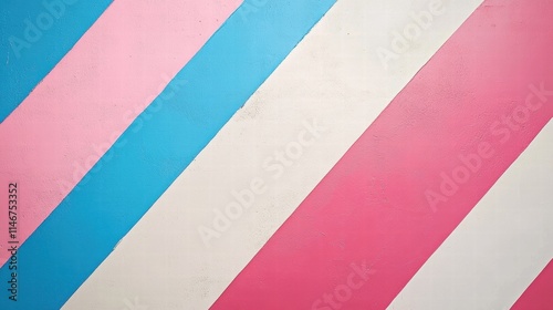 diagonal stripes in pink blue and white