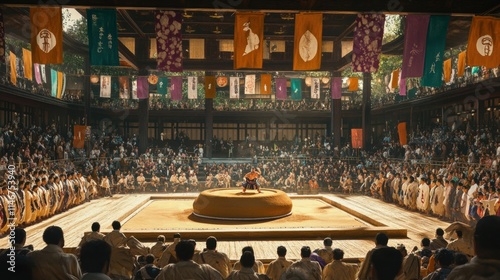 Wallpaper Mural sumo wrestling tournament in historic japanese arena Torontodigital.ca