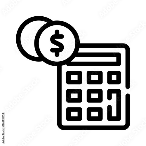 calculator line icon
