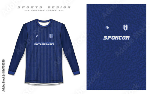 Professional Soccer Uniform, Long Sleeve Jersey, Sports Apparel Vectors Professional Football Jersey Templates