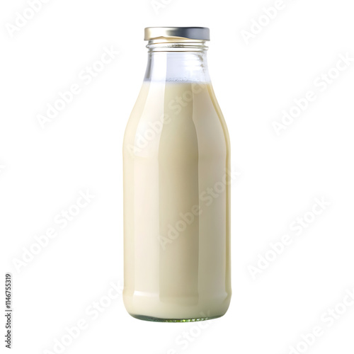 milk bottle isolated on white