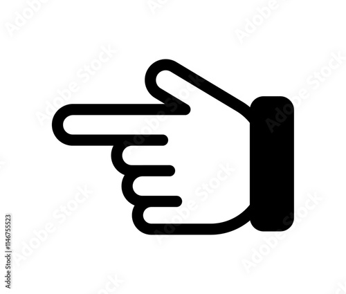 Hand pointing left icon