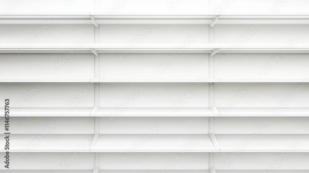 Fototapeta premium Empty shelves in store.