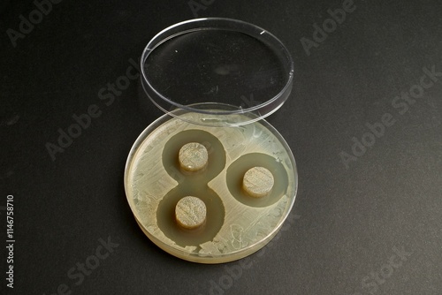 bacteria antagonism activity on agar photo