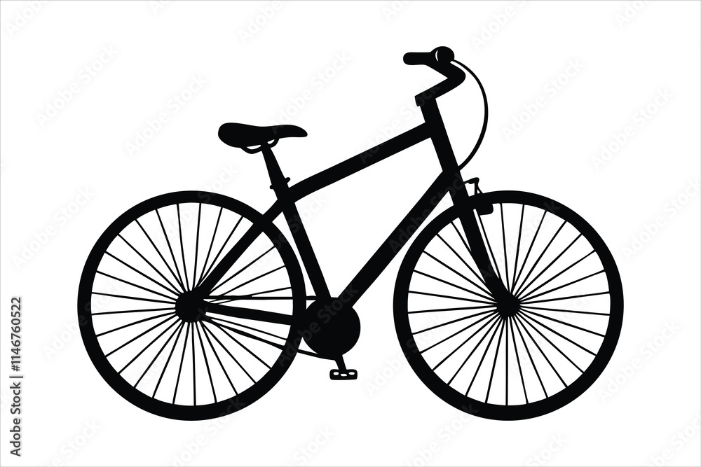 Fototapeta premium bicycle silhouette icon isolated on white background
