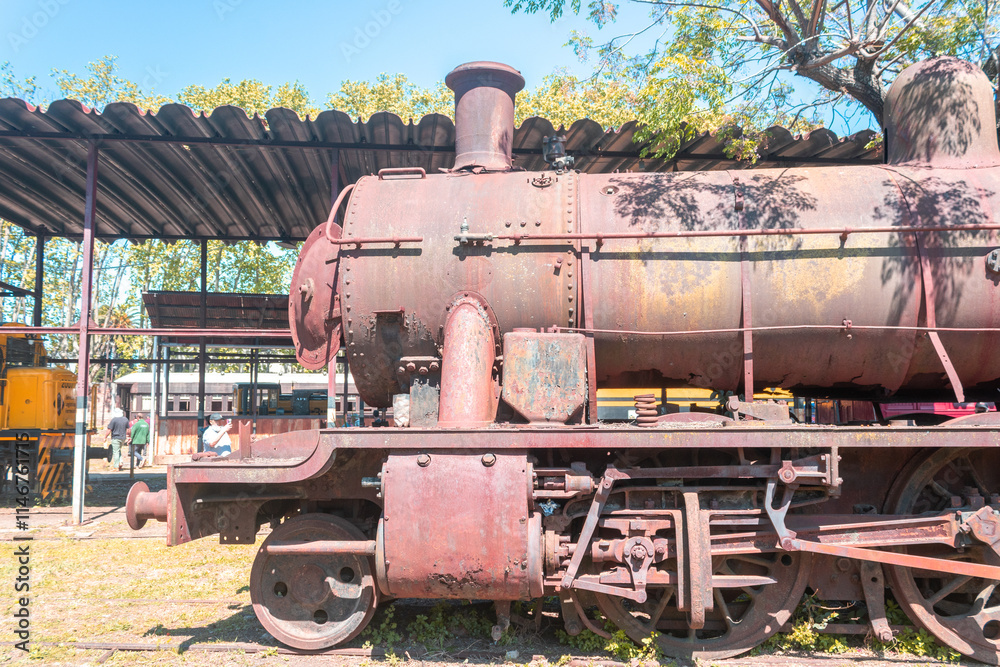 Naklejka premium Viejo tren de vapor 