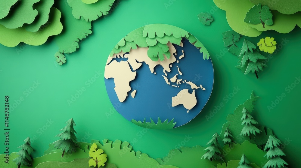 Ecology and world water day, Saving water and world Environment day, environmental protection and save earth water, Paper art Ecology and world water day, Saving water and world Environment day, environmental protection and save earth water, Paper art