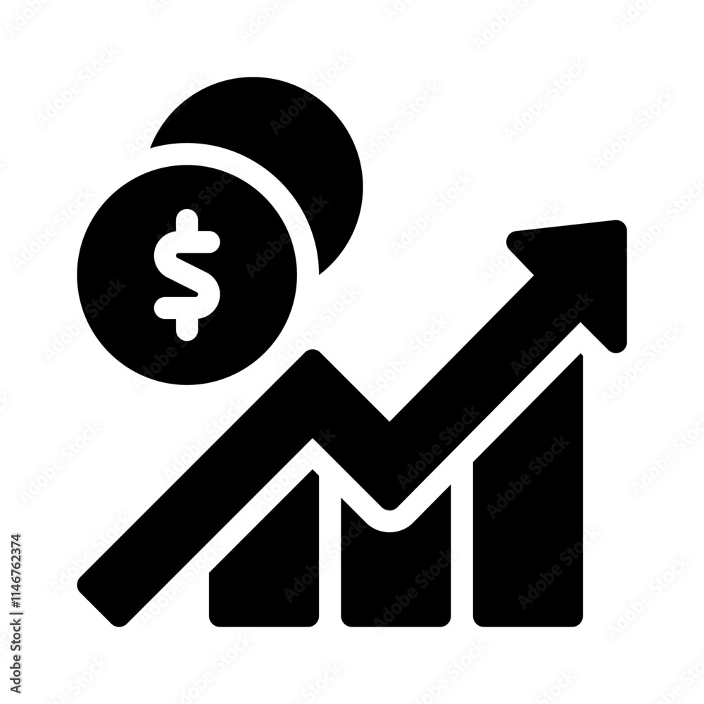 Growth Arrow glyph icon