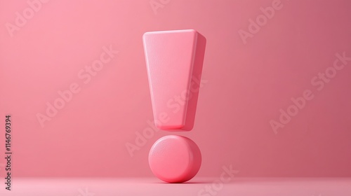 Wallpaper Mural Pink exclamation mark on pink background. Torontodigital.ca