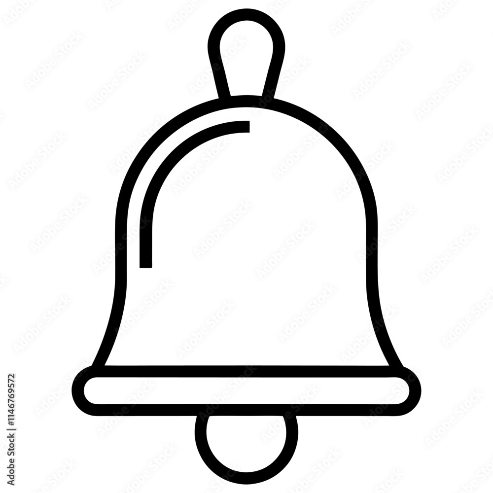 bell with ribbon on white background bell with ribbon on white background