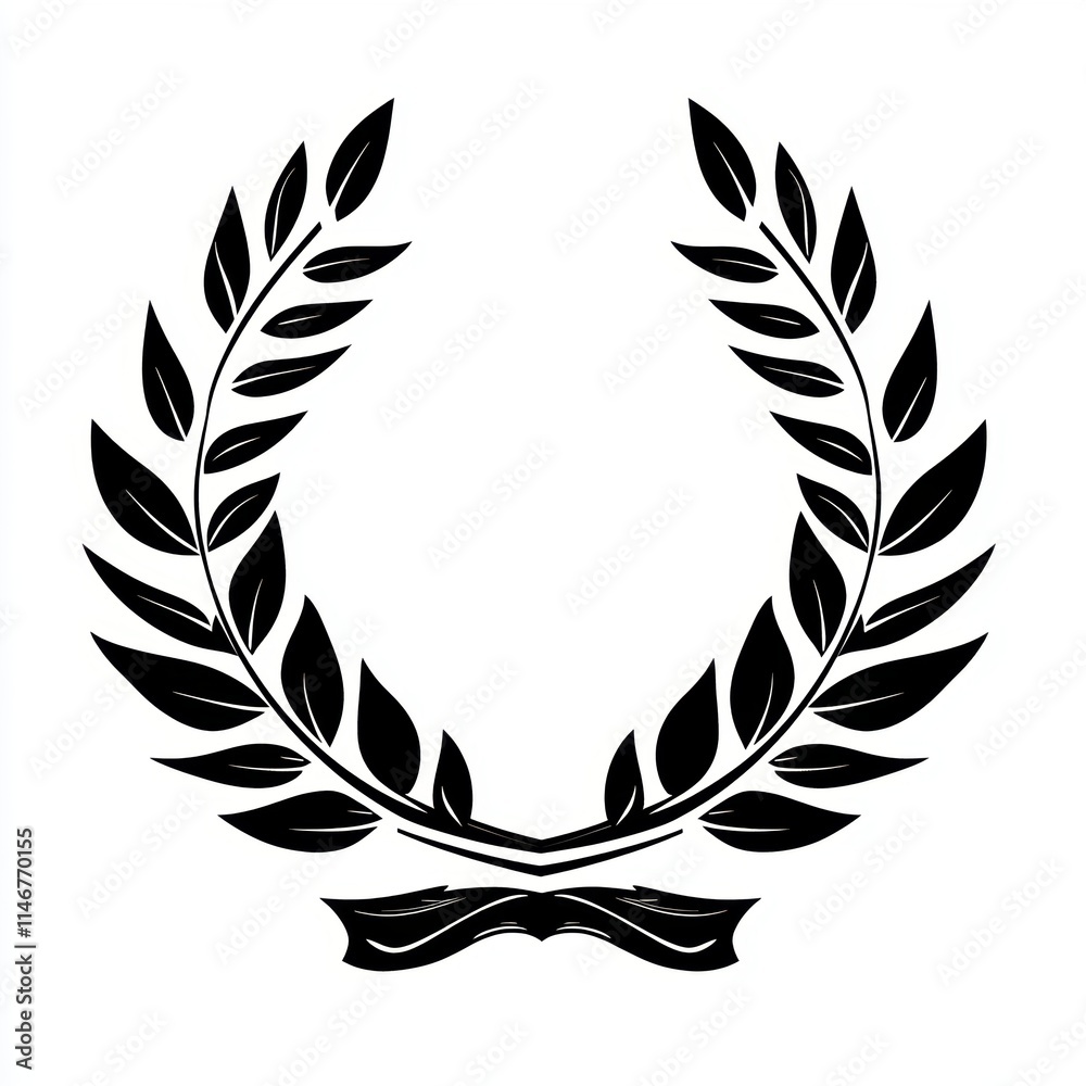 Round leaf frame template for certificate award design. Vector. Round leaf frame template for certificate award design. Vector.